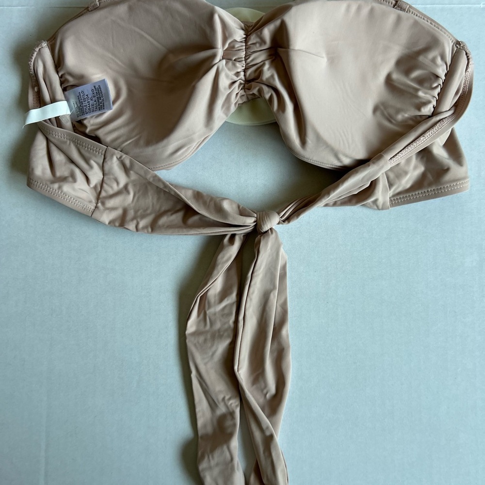 Gianni Bini Cream Solid Rosette Strapless Tie Bac… - image 3